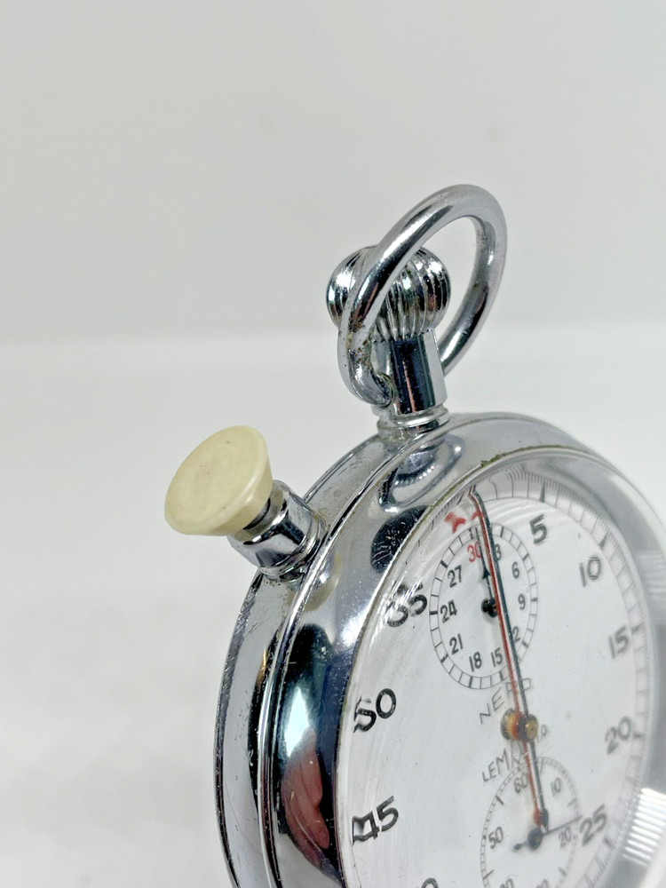 Nero Lemania Military Stop Watch With Split Second Timer