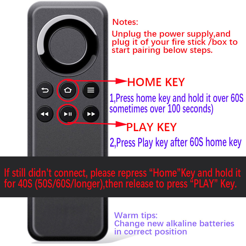 Replacement for Amazon Fire Stick Remote Control /Fire TV Player for 1st 2nd Gen