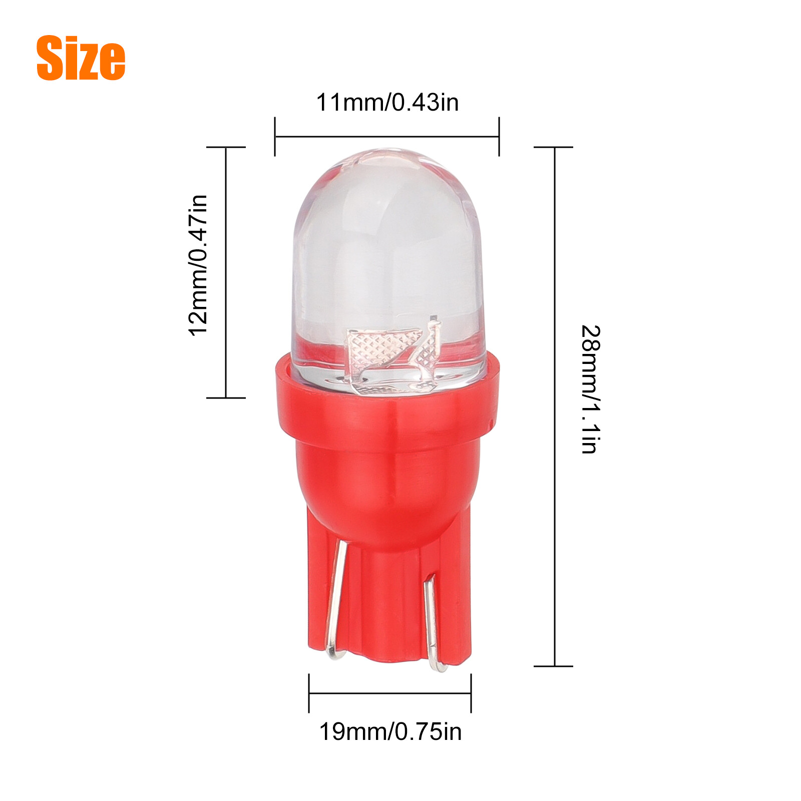 50PCS T10 194 168 2825 LED Speedometer Instrument Gauge Cluster Dash Light Bulbs