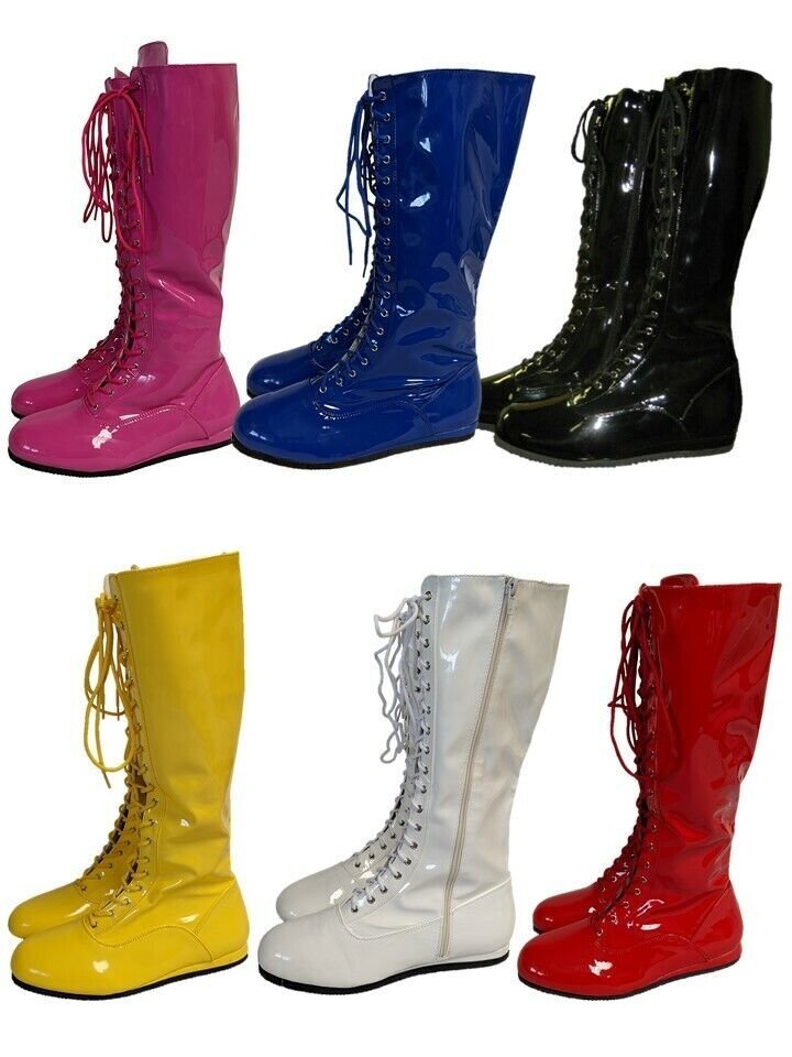 Pro Wrestling Lace-Up Costume Boots - Choice of Color