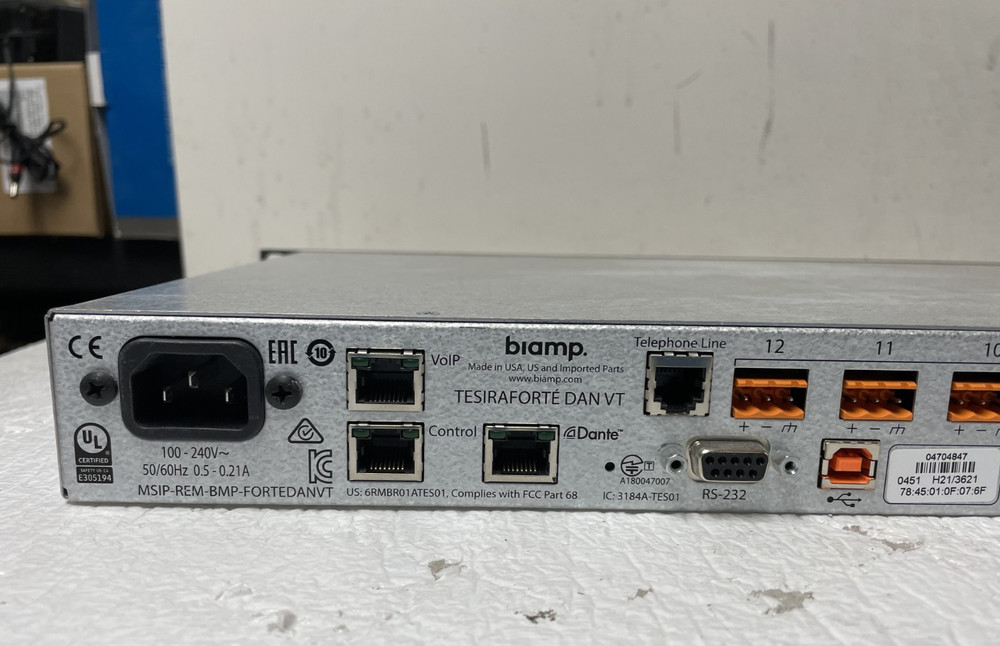 BIAMP TESIRA Forte Dan VT Audio Processor