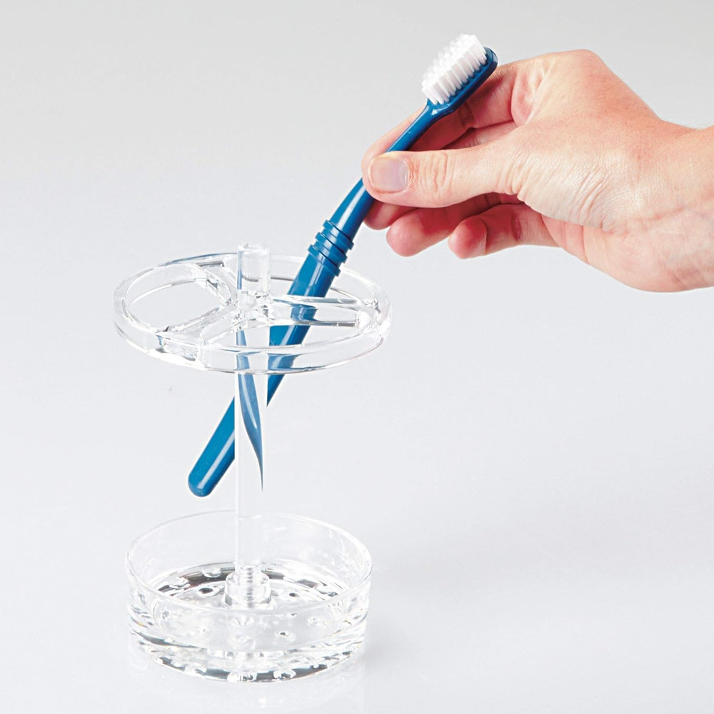 Toothbrush Holder for Normal to Large Toothbrushes, Spin Brushes, and Toothpaste