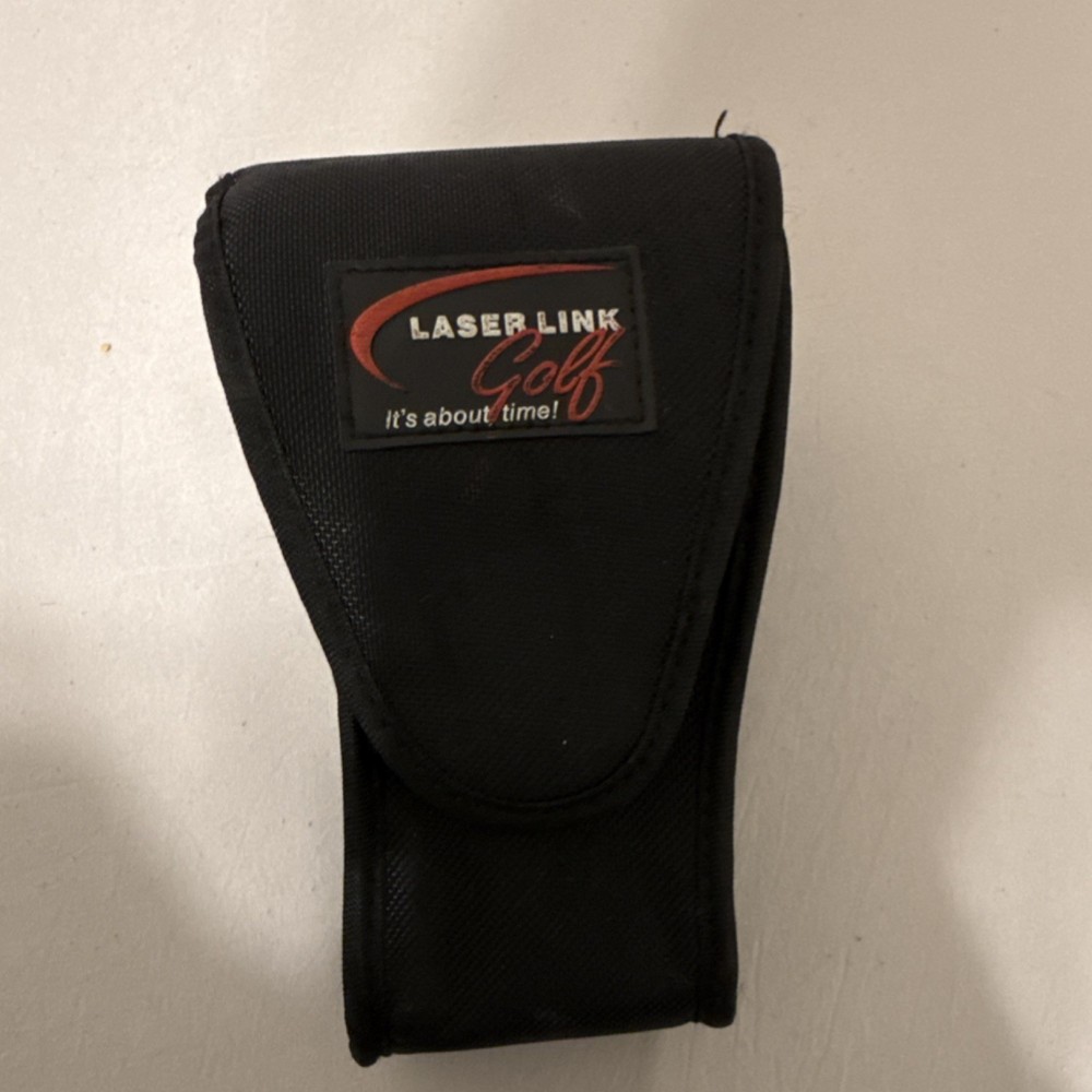 Laser Link QuickShot Golf Rangefinder Silver Black with Case
