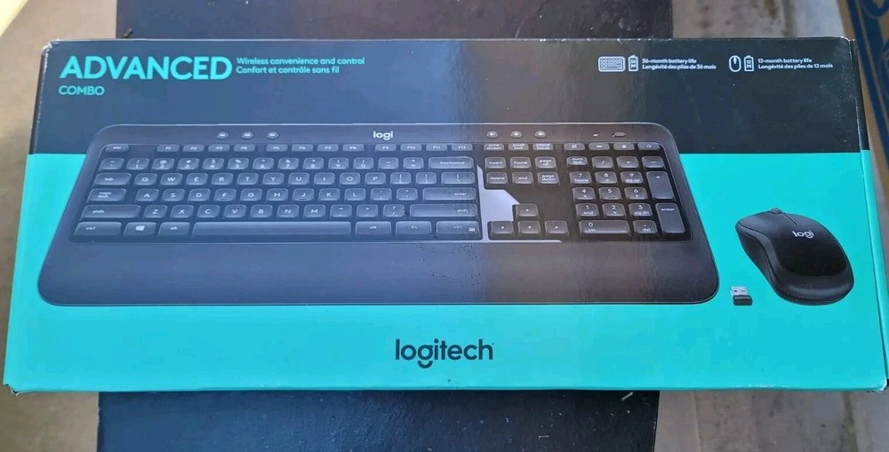 LOGITECH ADVANCED WIRELESS COMBO KEYBOARD AND MOUSE Spill-resistant Keyboard