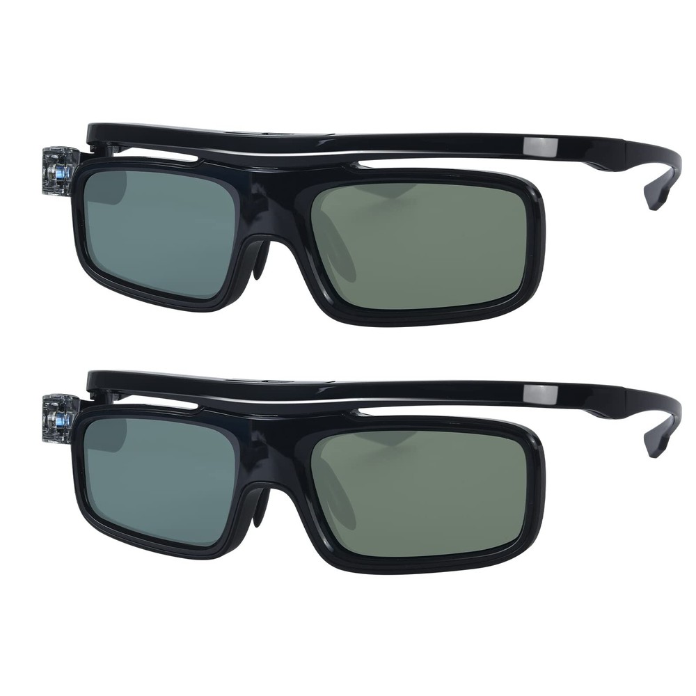 3D Glasses, Active Shutter Rechargeable Eyewear for 3D DLP-Link Projectors Co...