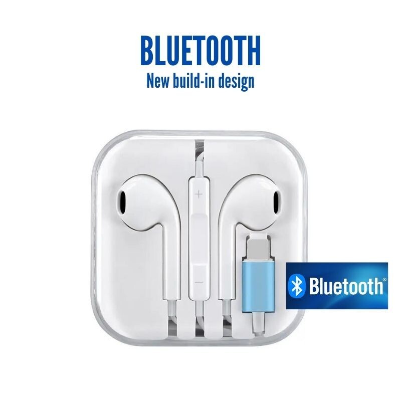 Earphones Headphones for iPhone Pro/14/13/12/11/X Bluetooth Wired Earbuds
