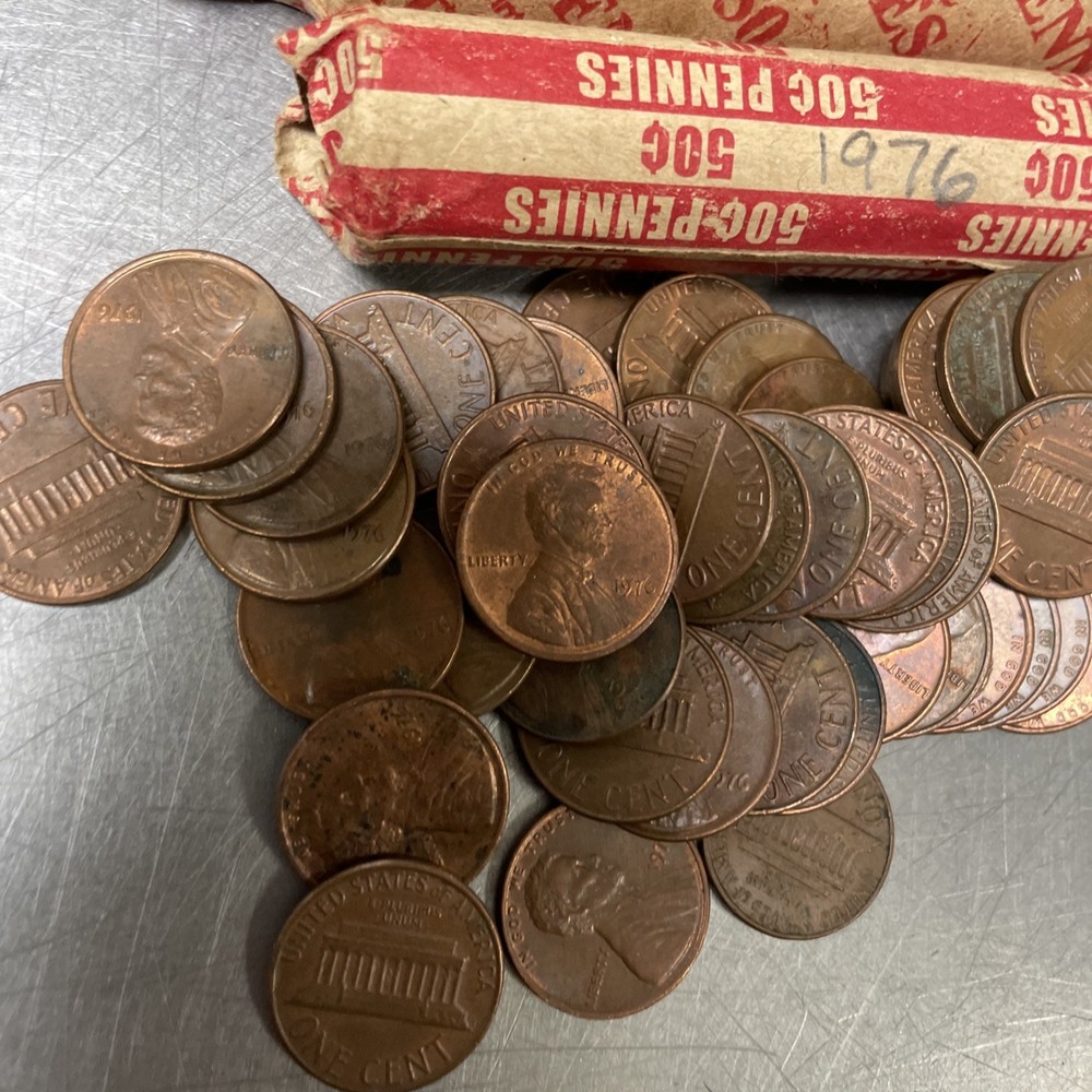 1976 Lincoln Memorial Cent Roll - Circulated Possible Errors