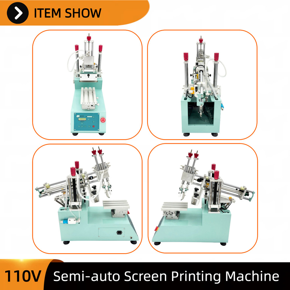 Desktop Small Semi-Automatic Swing Arm Screen Printer For Flat Materials 110V