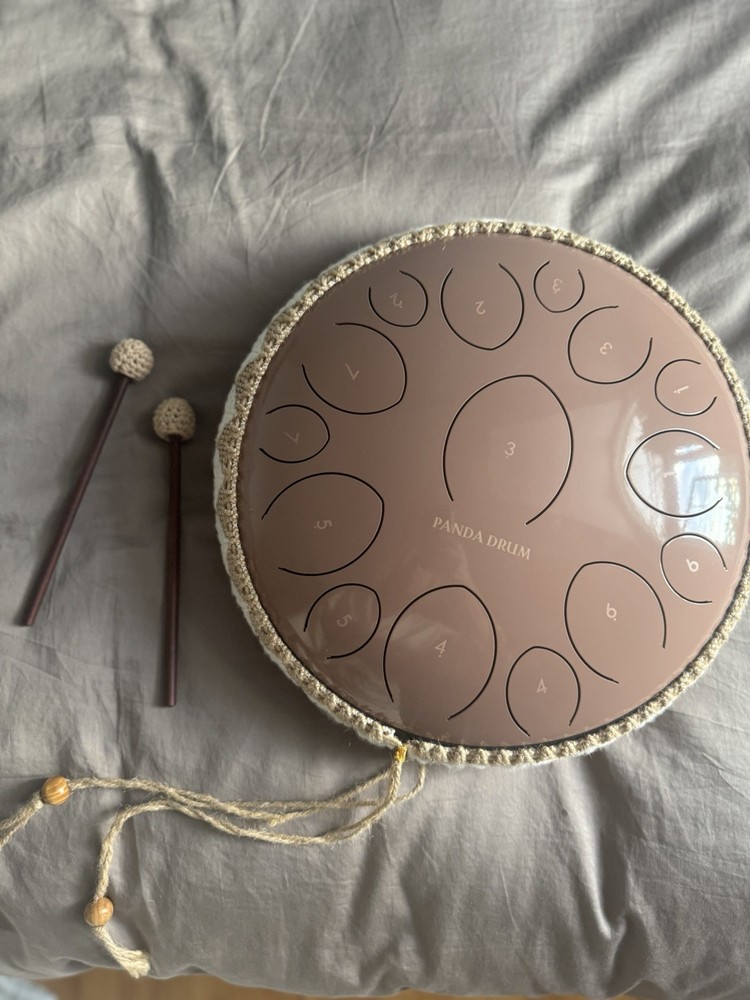 Panda Drum New With Carrying Bag/backpack, Beige