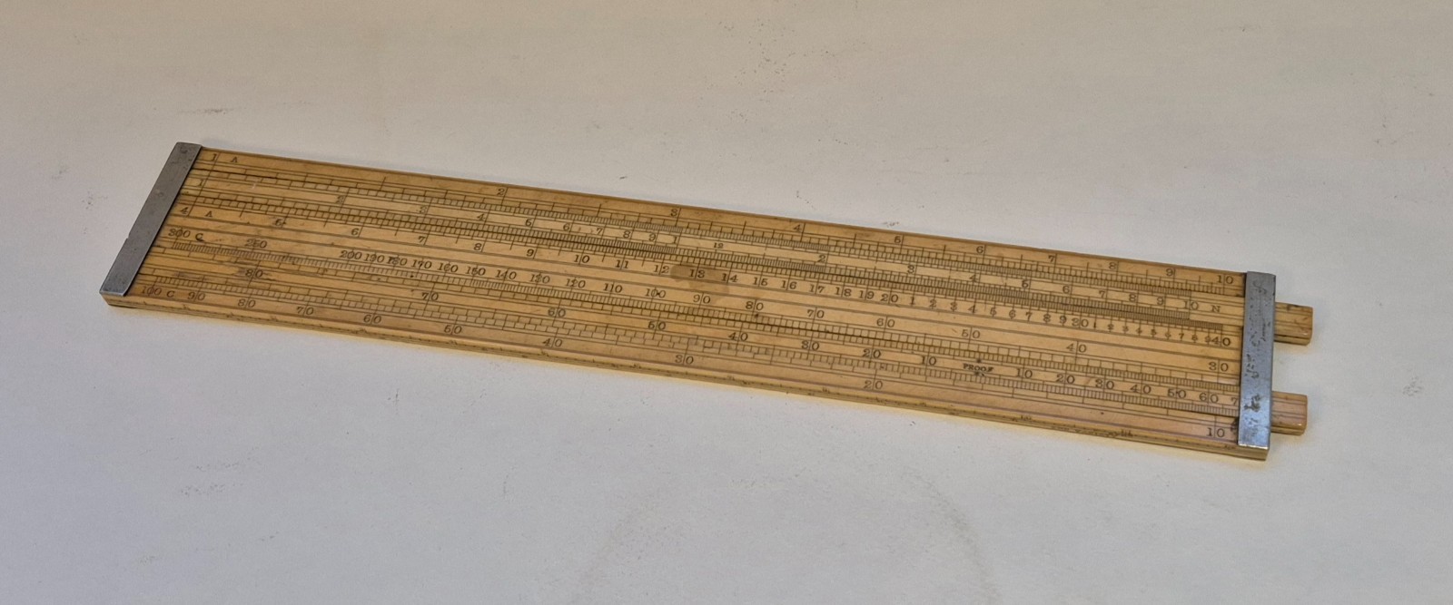 A large excise slide rule by Loftus London c.1860-1870 32cm/12,5 inches lenght