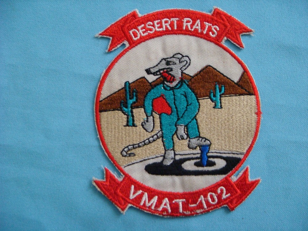 PATCH USMC DESERT RATS MARINE VMAT-102 ATTACK TRAINING SQUADRON