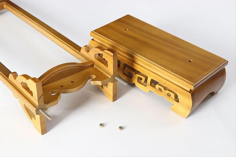 Vertical Katana Samurai Sword Holder Stand Bracket Display Rack Assembly Wood