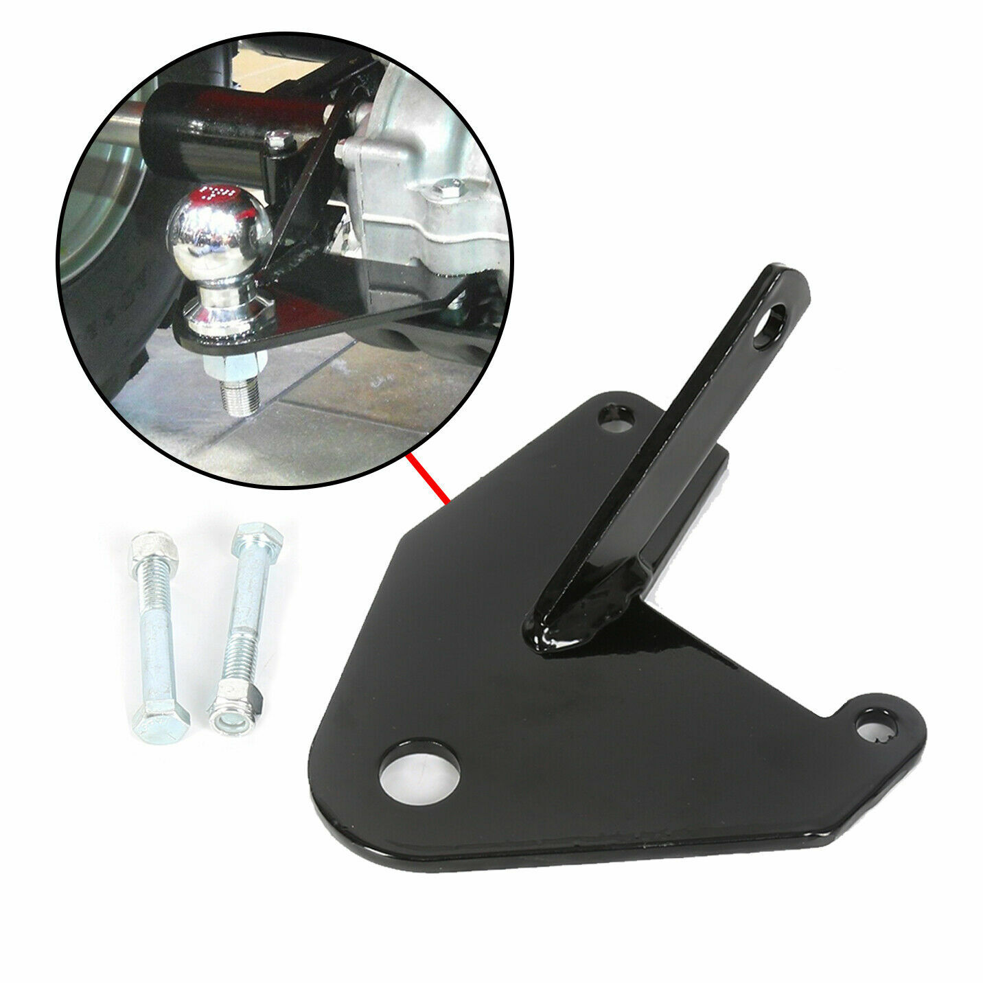 For Honda 250 Recon TRX ATV Ball Hitch 97-18 Powder Coated Finish With Hardware