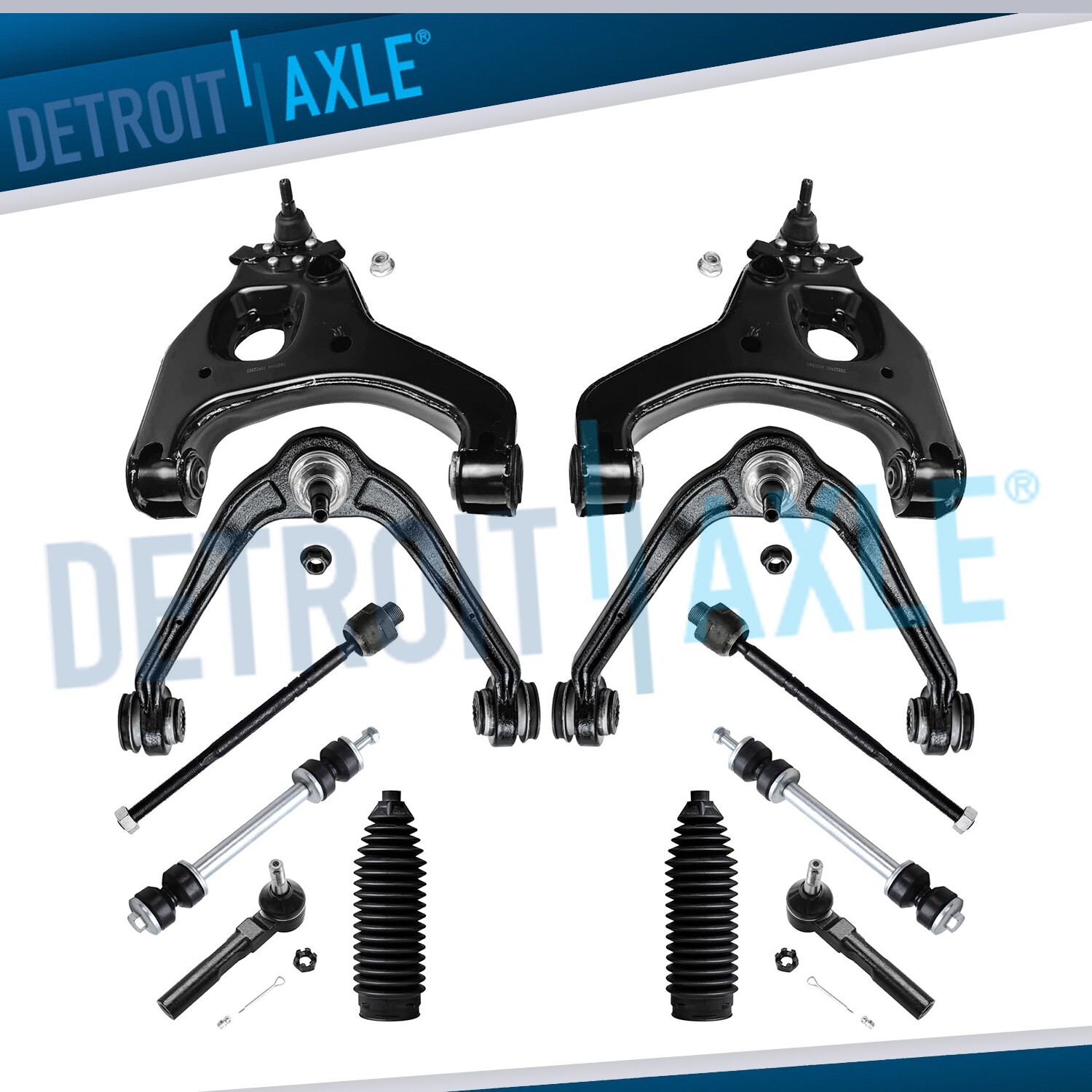 12pc Front Control Arms Ball Joints Kit for 1999-2006 Silverado Sierra 1500 2WD