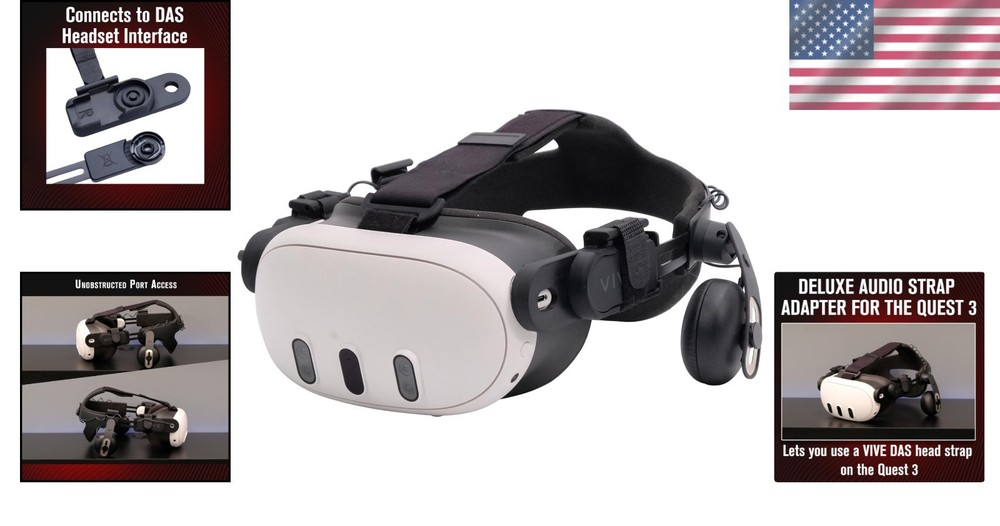 Quest 3 Headset Adapter - Securely Install Vive Deluxe Audio Strap Effortlessly