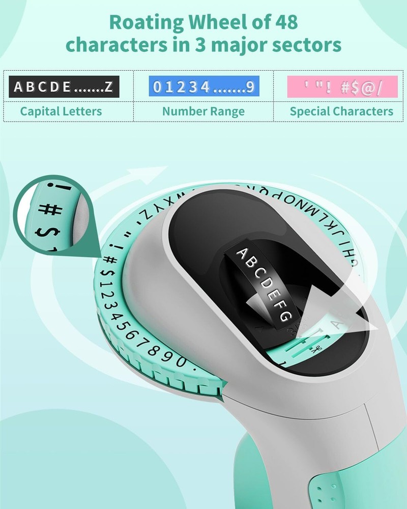 Phomemo Embossing Label Maker Machine with 6 Tape Portable Retro Embossed Writer