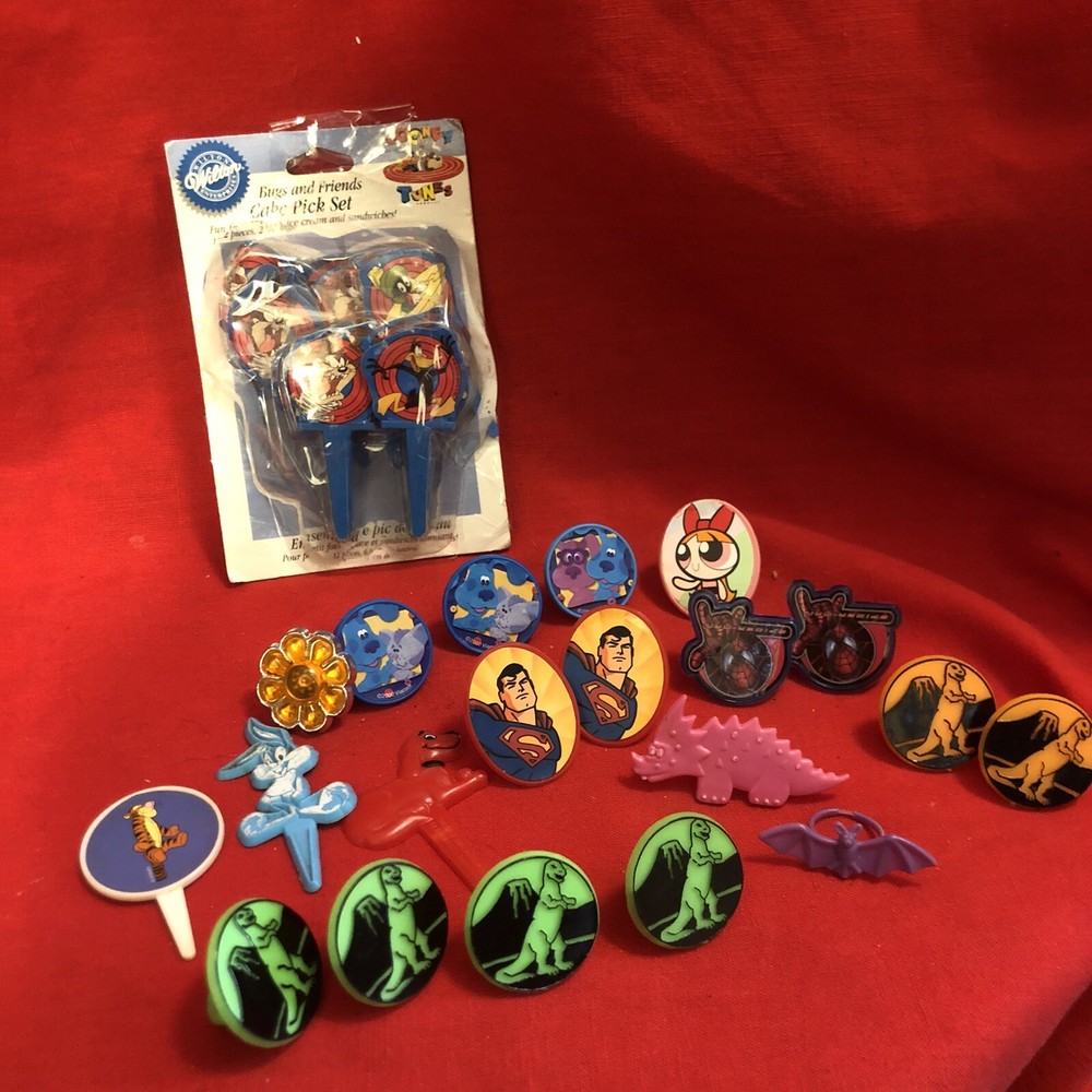 Superman And Assorted Cupcake Toppers New