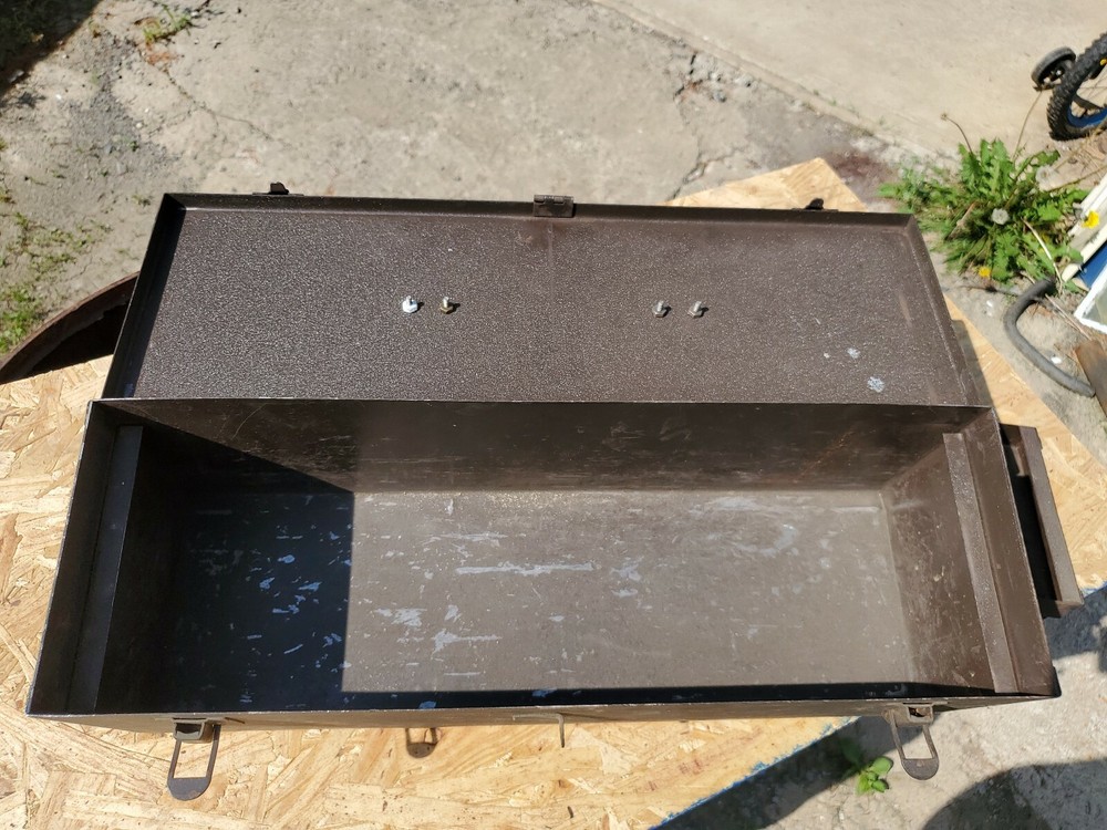 Vintage Leather Handle Toolbox