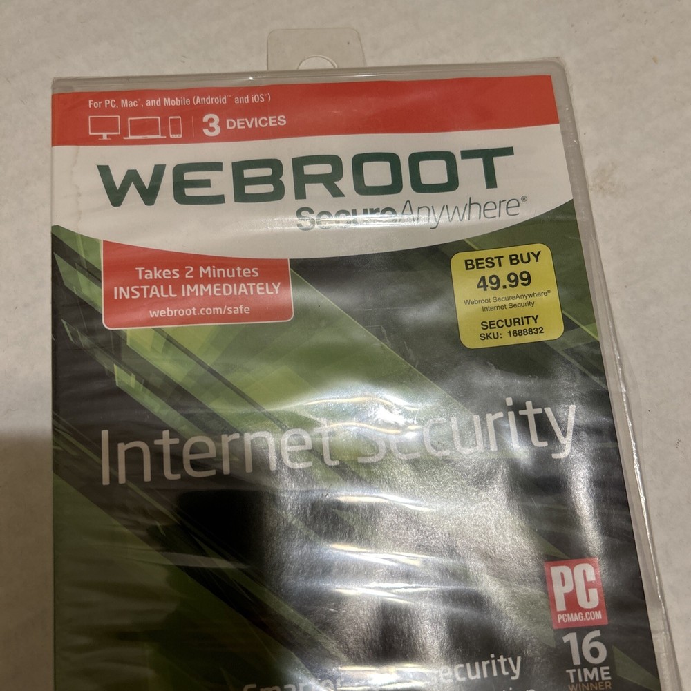 Webroot SecureAnywhere Internet Security - 3 Devices