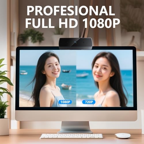 1080p Webcam for PC Laptop Desktop Computer, USB Webcam with 1080P webcam
