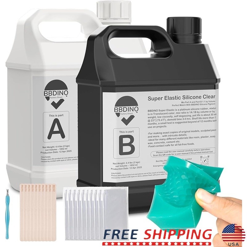 Liquid Silicone Mold Making Kit Bubble-free Quick Curing Durable Precision Molds