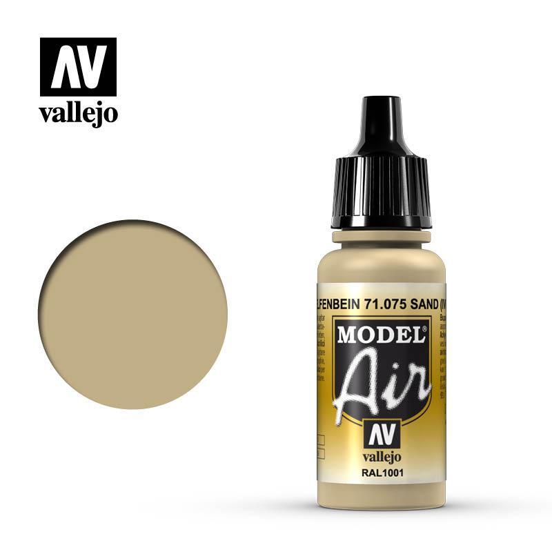 Vallejo 71075 Model Air Ivory Acrylic Paint 17ml - US