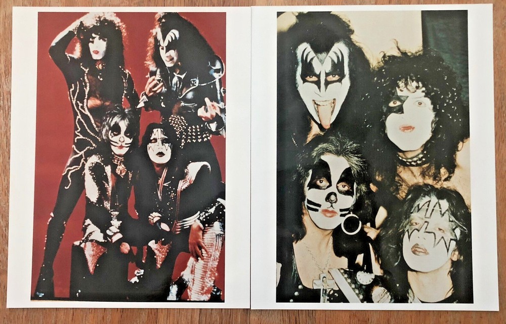 VINTAGE RARE HTF KISS HIGH GLOSS 8" X 10" ROCK BAND COLOR PHOTO PHOTOGRAPHS