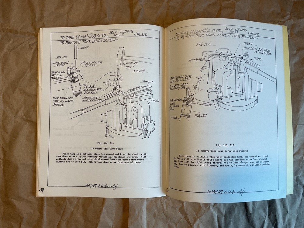 Sequence of Take Down & Assembly Winchester M63/ Self Loading Rifle .22