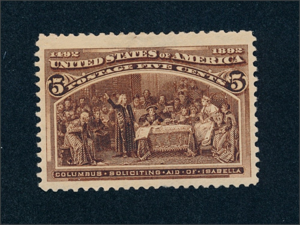 drbobstamps US Scott #234 Mint Hinged Tiny Thin Stamp Cat $55