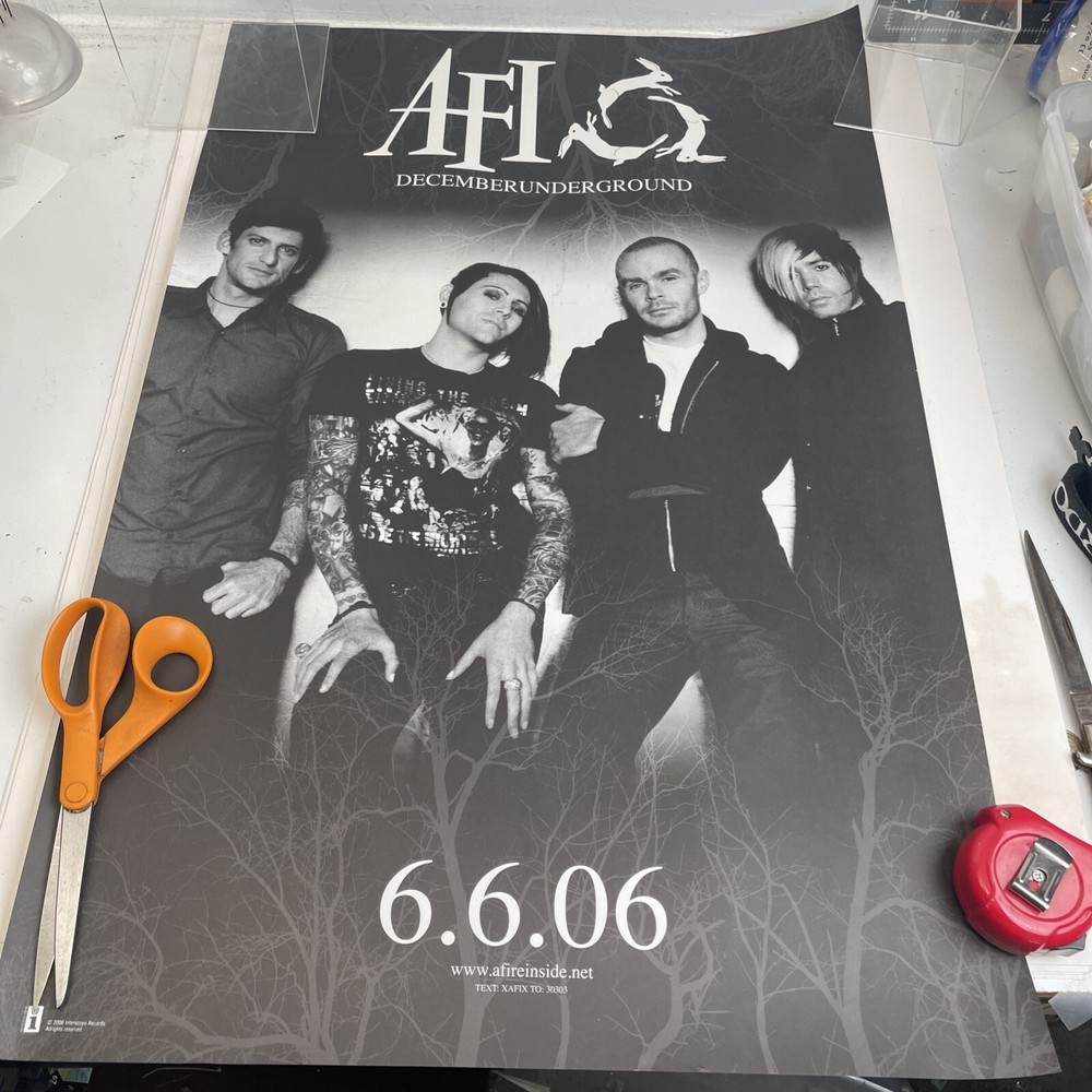 AFI - "DECEMBERUNDERGROUND" 20" X 30" RELEASE DATE Promo POSTER 6-6-06 READ DESC
