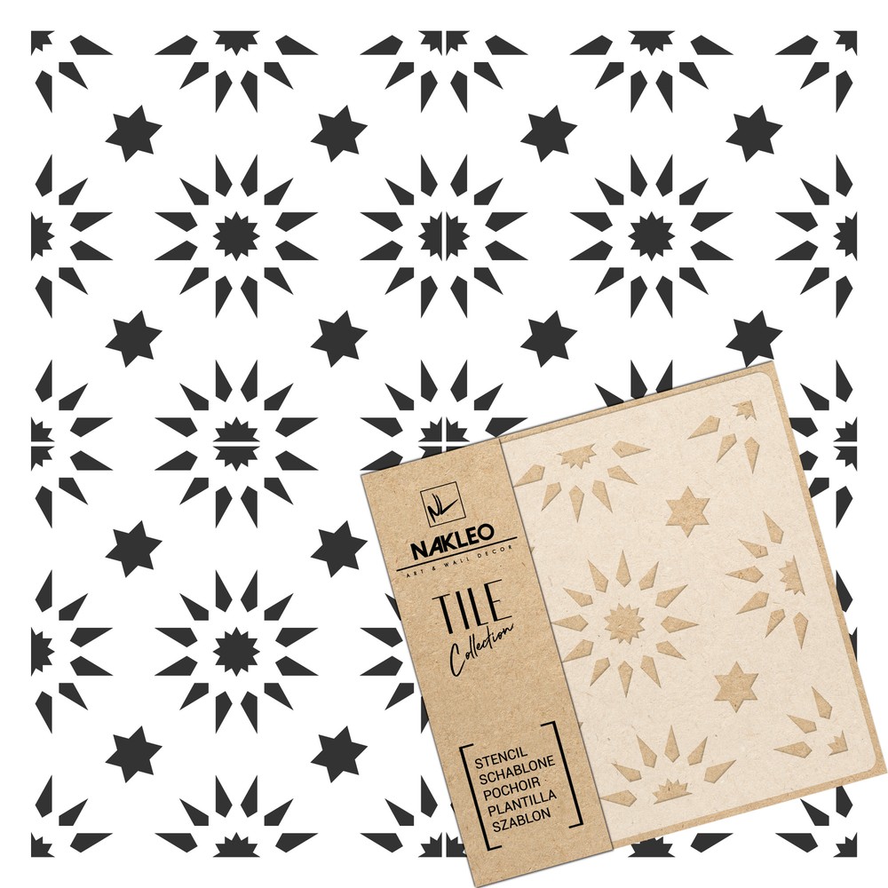 ALDEIA Tile reusable PLASTIC Stencil // Moroccan Geometric // Floor Wall