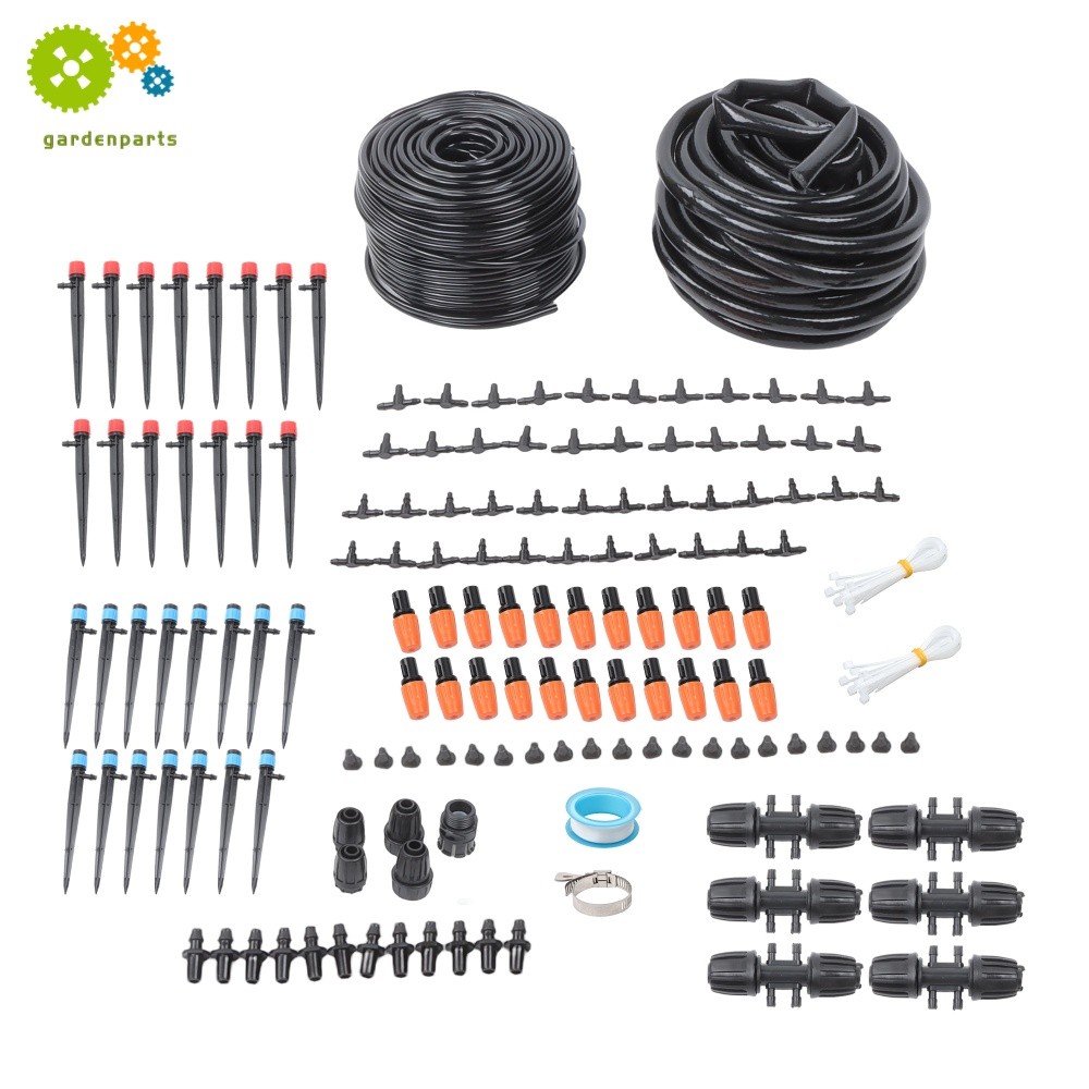 265FT Greenhouse Micro Drip Irrigation Kit Automatic Irrigation System Misting