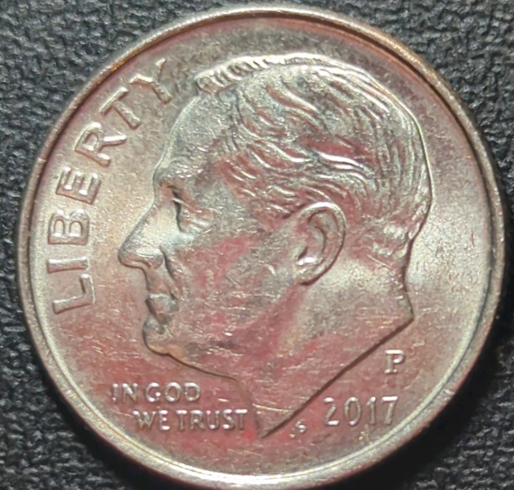2017 Roosevelt Dime ..P …Multiple Error Coin .. !!