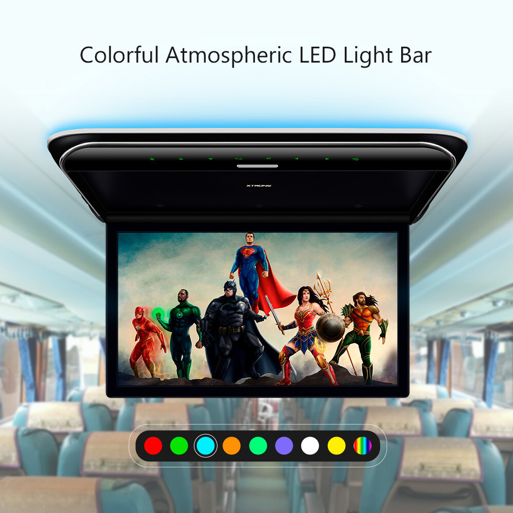 19.5" Flip Down Car Monitor Roof Mount Player HDMI for Coach Bus Van Motorhome