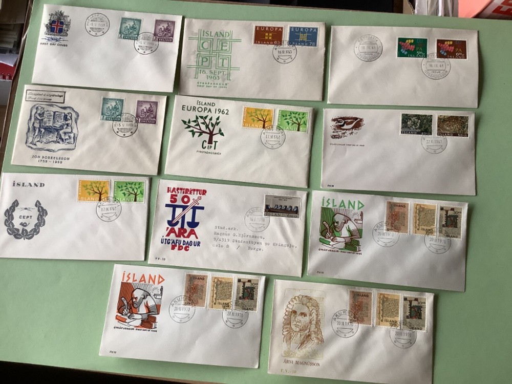 Iceland first day covers 11 items Ref A1927