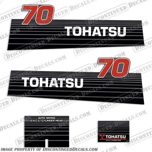 Fits Tohatsu 70hp Outboard Engine Decal Kit
