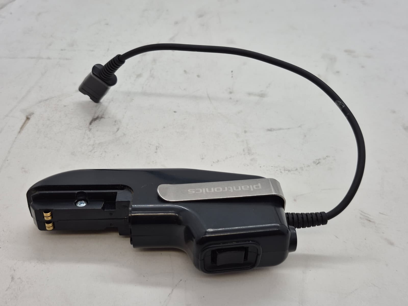 Plantronics CA12CDSY Push to Talk PTT Headset Adapter CA12CDSY W/ Battery