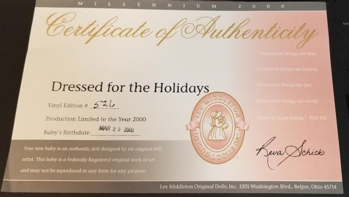 LEE MIDDLETON ORIGINAL SIGNED BY REVA SCHICK ACCESSORIES 6 COA ONLY NOTES