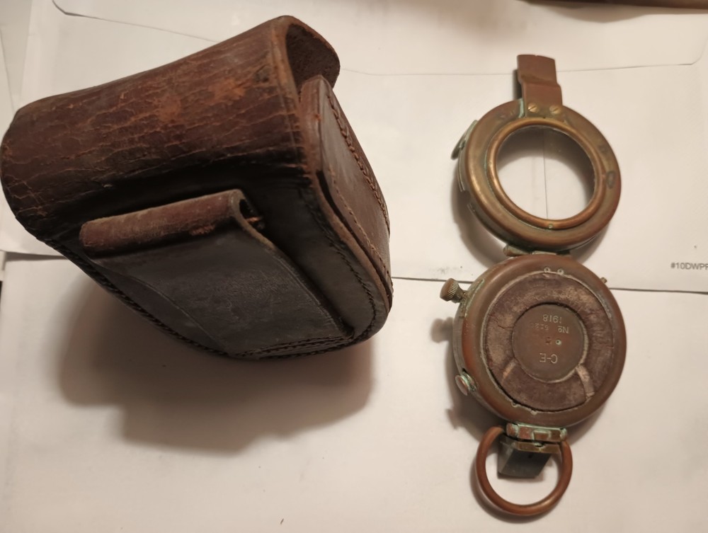 1918 ENGINEER CORPS United States WWI PRISMATIC COMPASS C-E