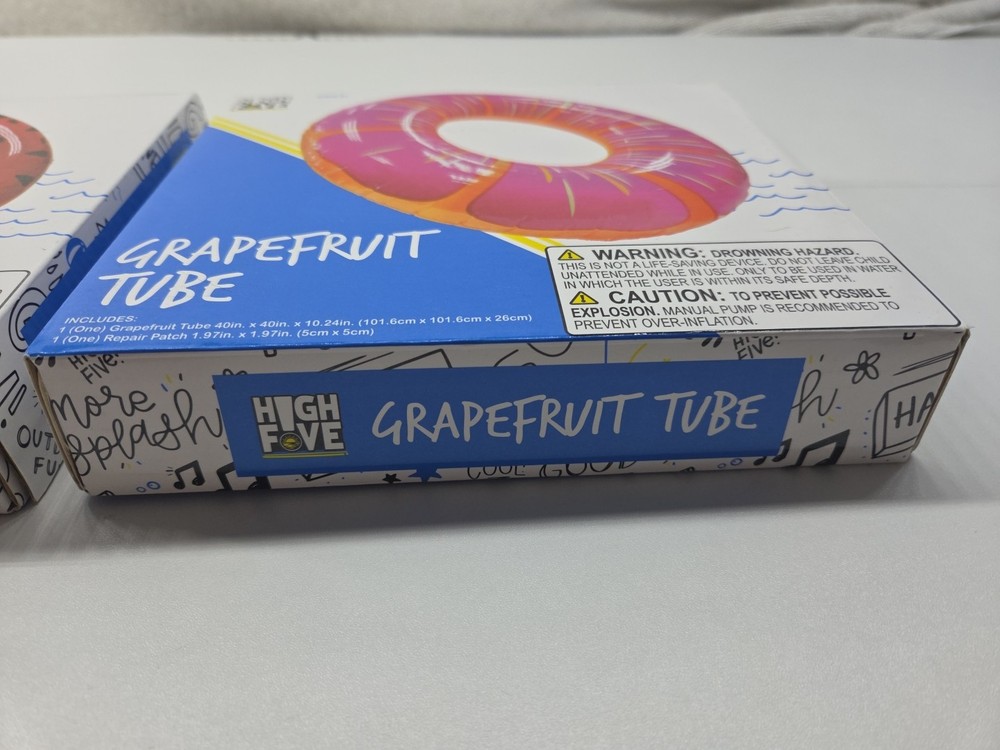 Pool Tubes Watermelon And Grapefruit - Brand New. Pool Floaties
