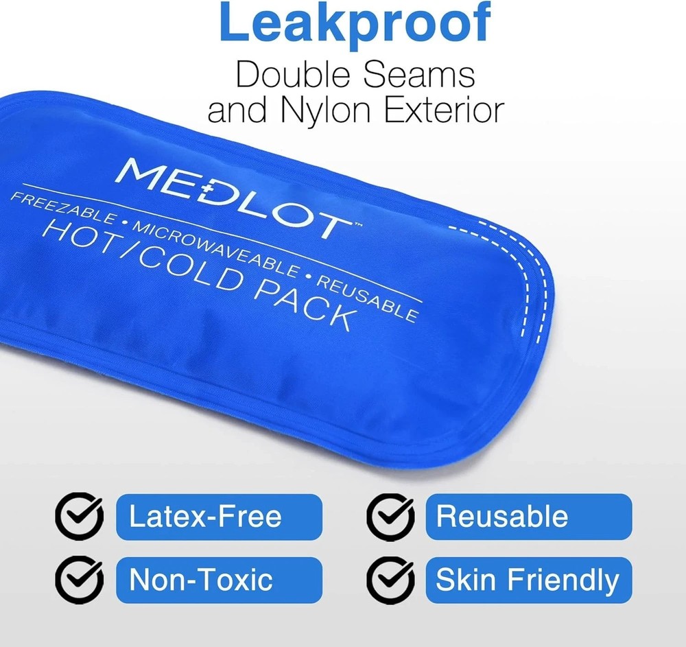 Medlot , 2pc Reusable Hot Cold Pack 10" x 5"