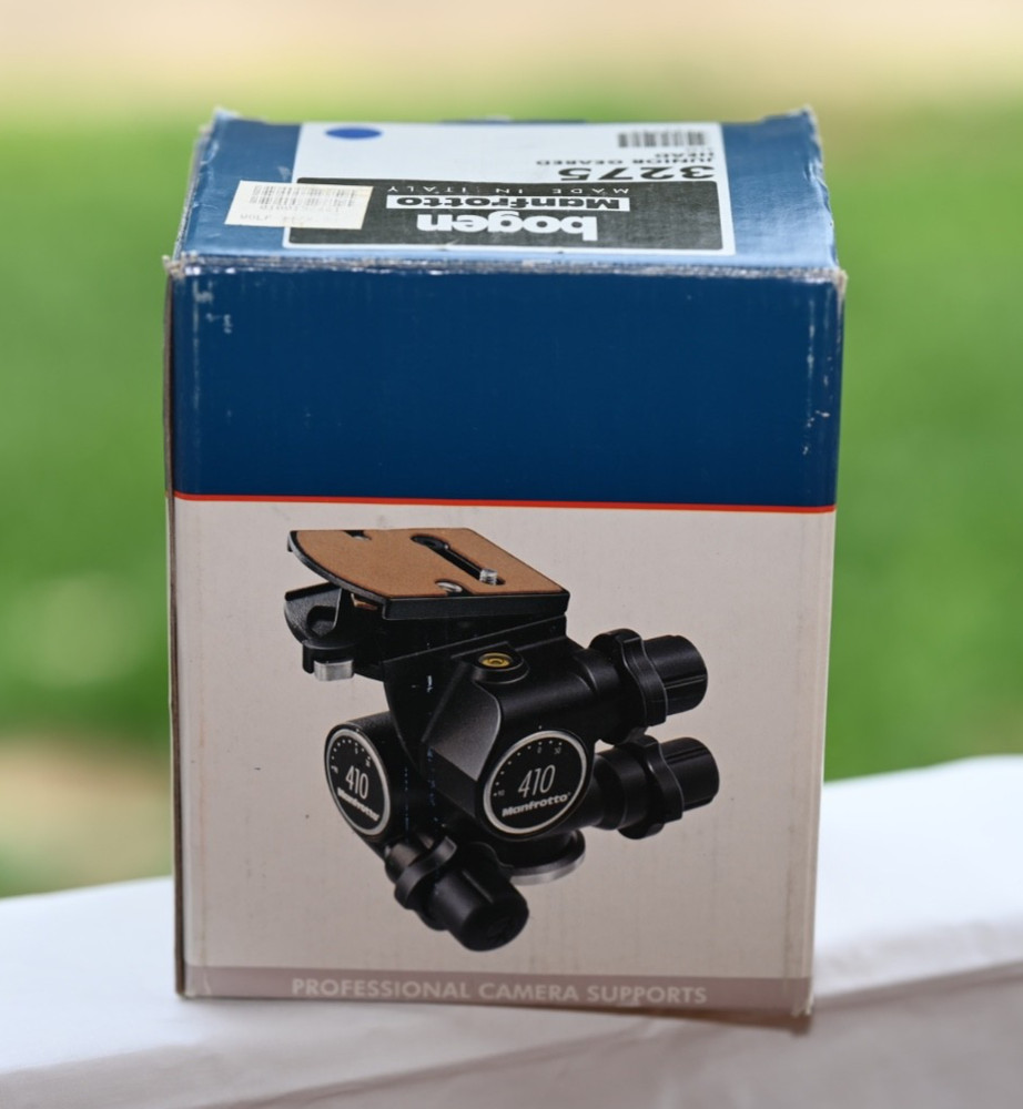 Bogan Manfrotto 410 Junior Geared Tripod Head, Quick Release, Leveling Indicator