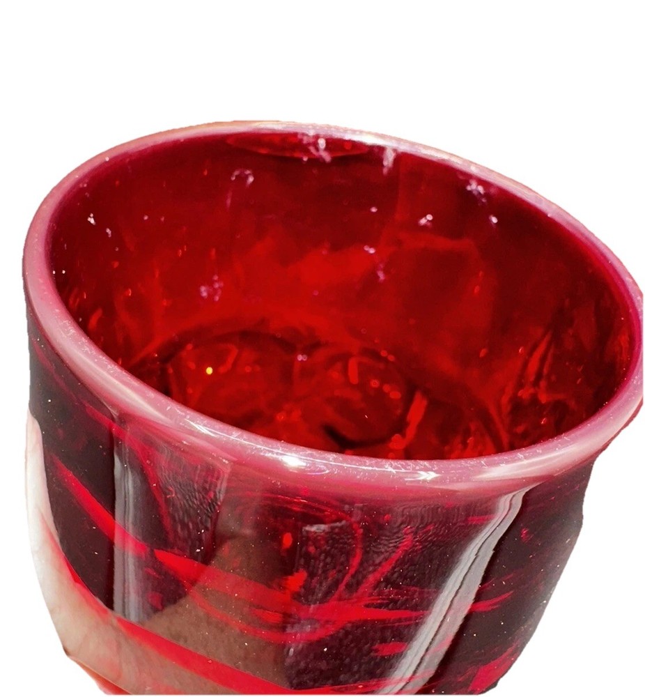 Vintage Glasses Honey Comb Pattern by Viking (6) Ruby Red
