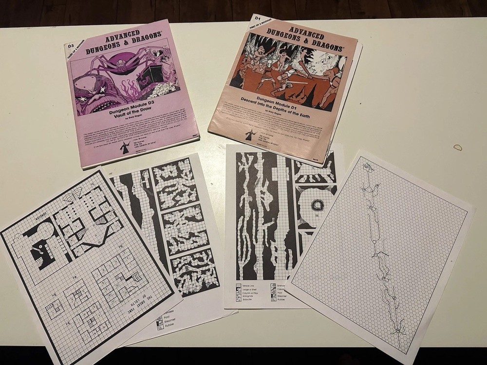 1st PRINTING D1 + D3 Modules | Advanced Dungeons & Dragons | 1978