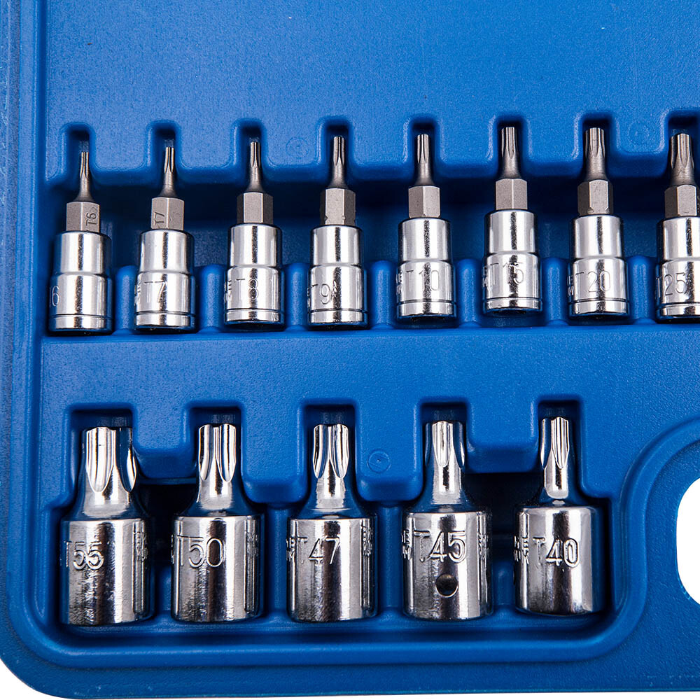 60Pcs Master Torx Socket Set Tamper Proof Security Bits Plus External Star