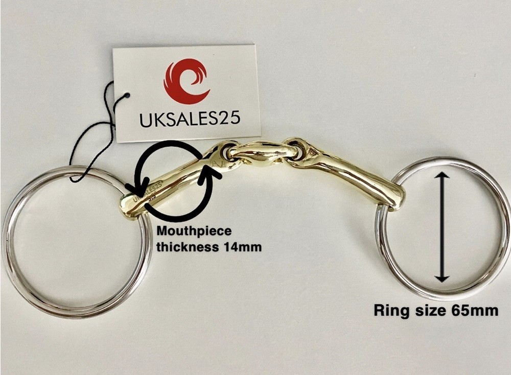 Loose Ring Snaffle Bit Curved Angled MP / Lozenge(UKSALES25®)*SAME DAY DISPATCH*