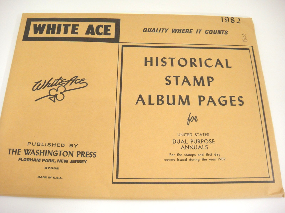 White Ace 1982 Dual Purpose Annuals U.S. Stamps & First Day Covers Supplement