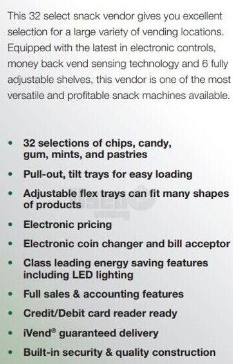 35-Selection Snack Machine (USA Made)
