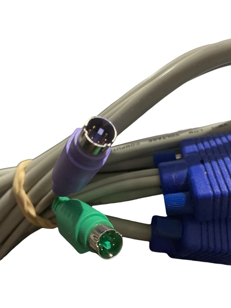 VGA PS/2 KVM Switch Cable VGA M/F + Keyboard Mouse PS2 Computer Cable