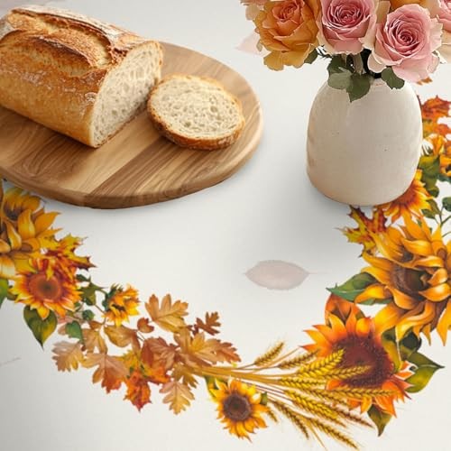 Thanksgiving Tablecloth Fall Tablecloth 84" x 60" (Rectangular) Turkey